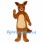 Kangaroo Mascot Costume in Brown with Cream Belly and Long Tail