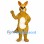 Kangaroo Mascot Costume in Gold with White Belly and Pouch