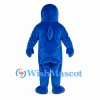 Dolphin Mascot Costume in Blue with White Belly and Back Fin