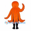 Octopus Mascot Costume in Orange with Multiple Tentacles