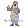 Walrus Mascot Costume in Gray with White Tusks and Whiskers
