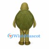 Turtle Mascot Costume in Olive Green with Cream Belly and Shell