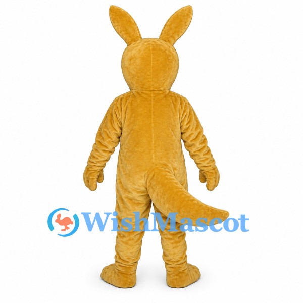 Kangaroo Mascot Costume in Yellow with Belly Pouch