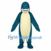 Dolphin Mascot Costume in Teal with Cream Belly