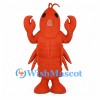 Lobster Mascot Costume in Red with Large Claws and Antennae