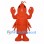 Lobster Mascot Costume in Red with Large Claws and Antennae