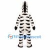 Zebra Mascot Costume with Black and White Stripes