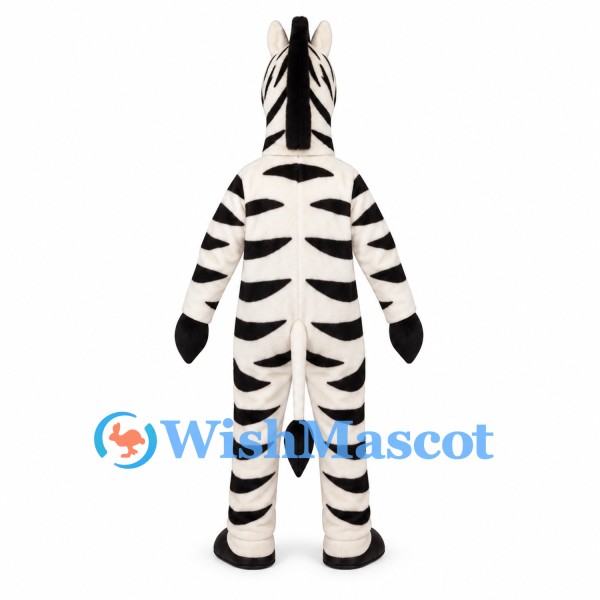 Zebra Mascot Costume with Black and White Stripes