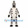 Zebra Mascot Costume with Black and White Stripes