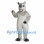Rhino Mascot Costume in Gray with Horn and Rounded Ears
