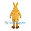 Kangaroo Mascot Costume in Gold with Long Muzzle and Tail