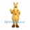 Kangaroo Mascot Costume in Gold with Long Muzzle and Tail