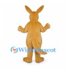 Kangaroo Mascot Costume in Tan with Cream Belly and Rounded Pouch