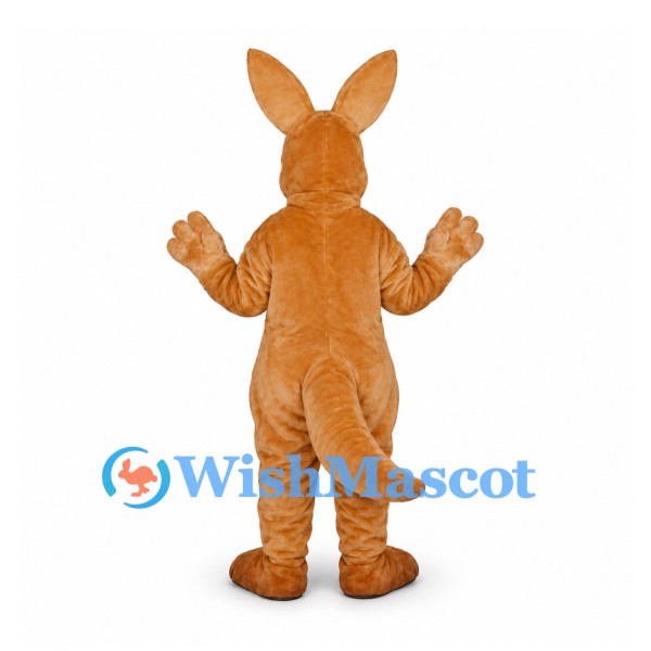 Kangaroo Mascot Costume in Orange Brown with Cream Belly