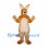 Kangaroo Mascot Costume in Orange Brown with Cream Belly