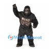 Gorilla Mascot Costume in Black with Muscular Chest and Long Fur