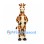 Giraffe Mascot Costume with Brown Patch Pattern and White Muzzle