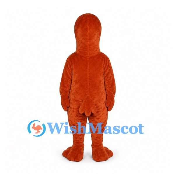 Duck Mascot Costume in Rust Brown with Yellow Belly