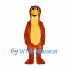 Duck Mascot Costume in Rust Brown with Yellow Belly