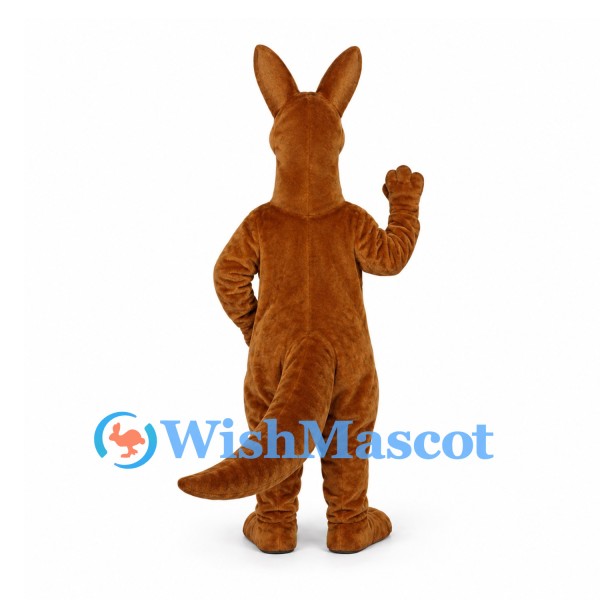 Kangaroo Mascot Costume in Brown with Cream Belly and Long Tail