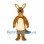 Kangaroo Mascot Costume in Tan with White Belly and Broad Ears