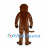 Monkey Mascot Costume in Brown with Rounded Face and Long Tail