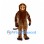 Monkey Mascot Costume in Brown with Rounded Face and Long Tail