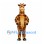 Giraffe Mascot Costume with Brown Patch Pattern and Black Hooves