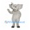 Elephant Mascot Costume in Gray with Large Ears and Raised Trunk