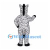 Zebra Mascot Costume with Fine Black and White Stripes
