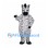 Zebra Mascot Costume with Fine Black and White Stripes