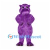 Hippo Mascot Costume in Purple with Large Rounded Muzzle