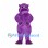 Hippo Mascot Costume in Purple with Large Rounded Muzzle