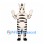 Zebra Mascot Costume with Broad Black Stripes and Cream Body