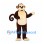 Monkey Mascot Costume in Brown with Cream Belly and Curled Tail