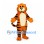 Tiger Mascot Costume in Orange with Cream Belly and Long Tail