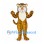 Tiger Mascot Costume with Fine Striped Body and White Cheeks