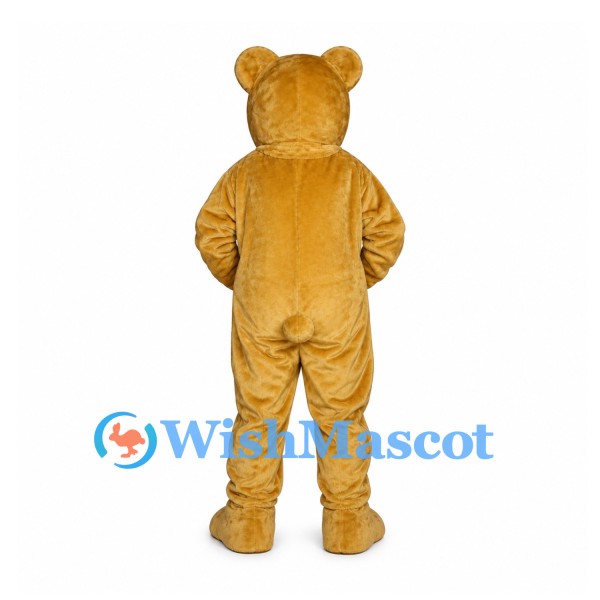 Bear Mascot Costume in Golden Brown with Rounded Ears
