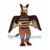 Griffin Mascot Costume in Brown with Large Wings and Orange Beak