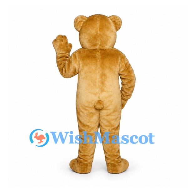 Bear Mascot Costume in Tan with Small Round Eyes