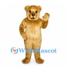 Bear Mascot Costume in Tan with Small Round Eyes