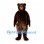 Bear Mascot Costume in Dark Brown with Open Mouth