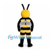Bee Mascot Costume with Yellow Head and White Pointed Wings