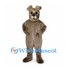 Bulldog Mascot Costume in Gray with Folded Ears