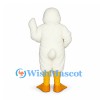 Duck Mascot Costume in White with Yellow Bill and Feet