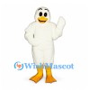 Duck Mascot Costume in White with Yellow Bill and Feet