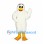 Duck Mascot Costume in White with Yellow Bill and Feet