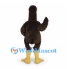 Eagle Mascot Costume in Dark Brown with Yellow Beak and Feet