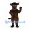 Bull Mascot Costume in Dark Brown with Black Horns
