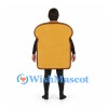 Toast Mascot Costume with Butter Pat and Open Face Design